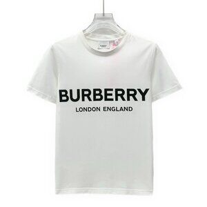 BURBERRY LONDON ENGLAND White Cotton Logo T-Shirt XS Size Round Neck Short Sleev